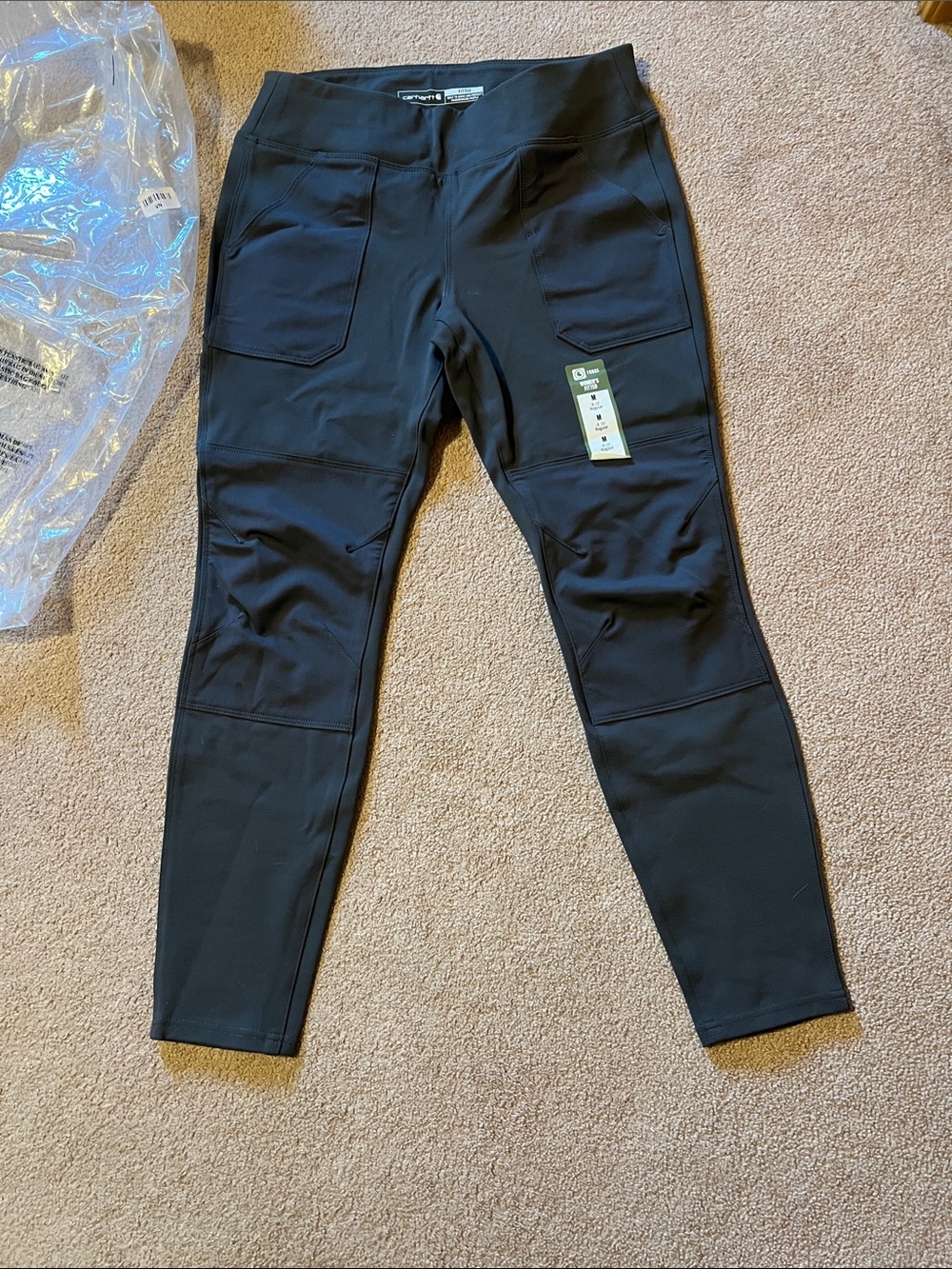NWT Carhartt force women’s fitted utility 
leggings Sz. M grey.
